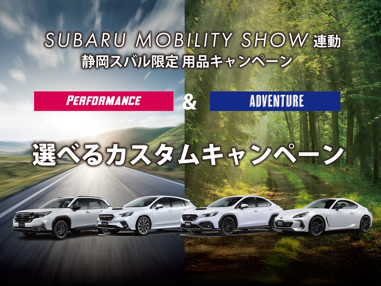 静岡スバル限定｜選べるカスタムキャンペーン